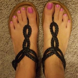 X-Appeal Black Sandals